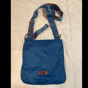 Hadaki Electric Blue Cross Body Slim Purse Bag Festival Summer Travel Geometric